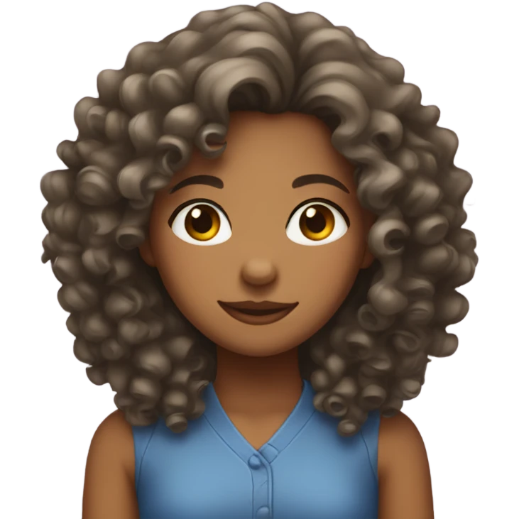 Girl with curly hair emoji