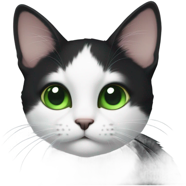 cute black and white cat emoji