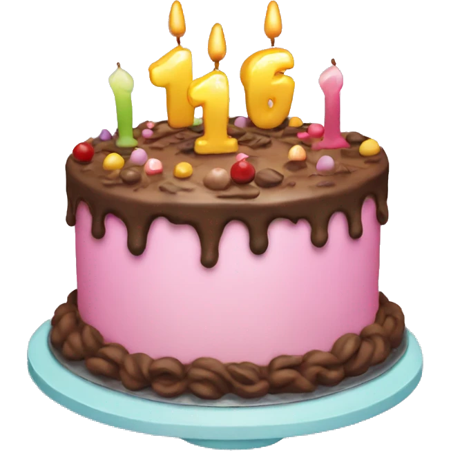 16 Birthday cake emoji