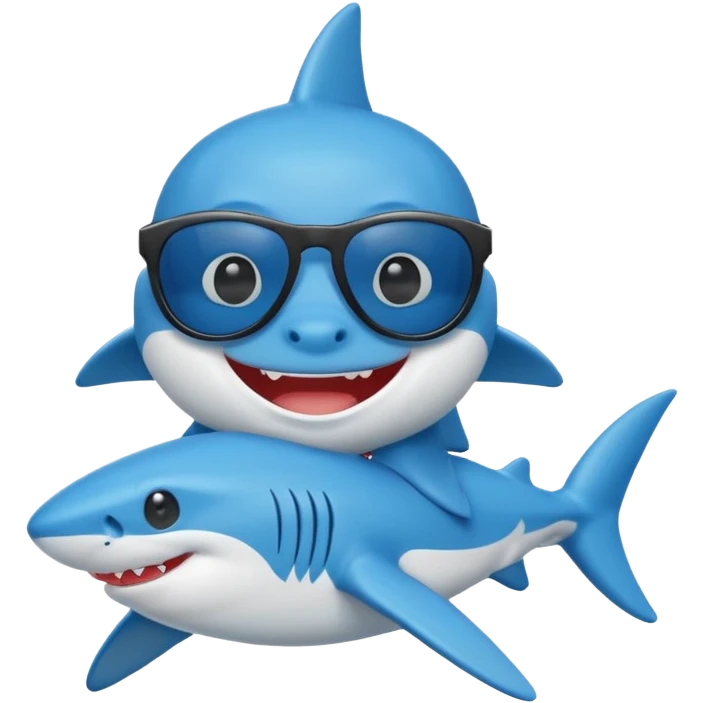 baby sharks wearing sunglasses  emoji