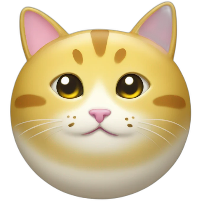 gold rice cake mochi cat emoji