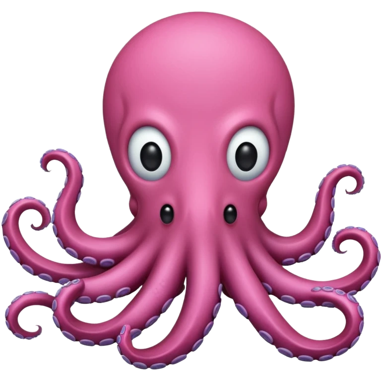 pink octopus, no face emoji