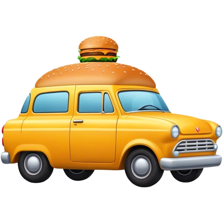  burger as a  car  emoji