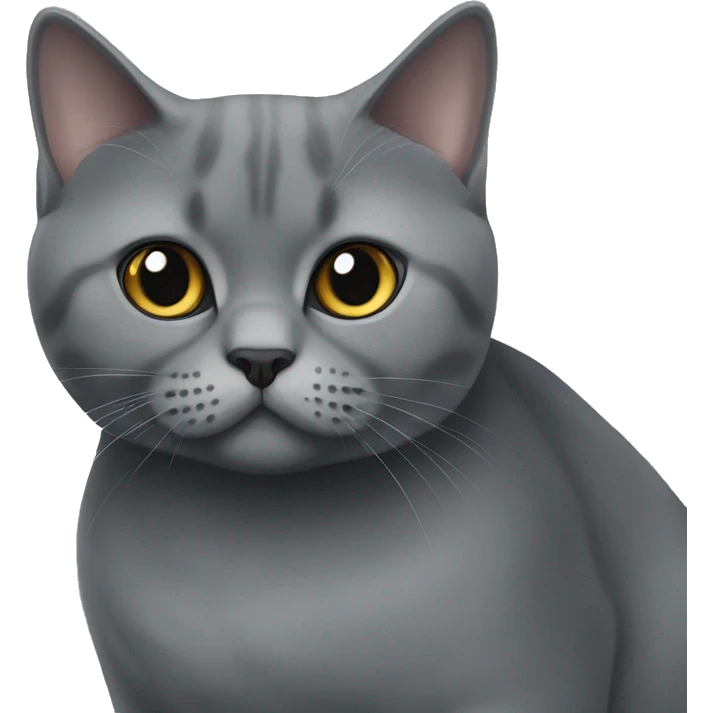 british shorthair black and grey cat emoji