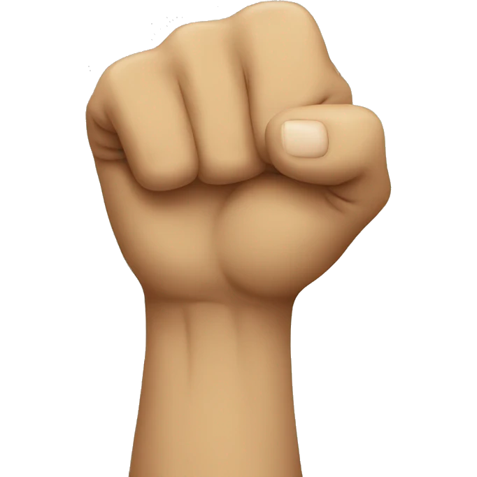 person holding up a fist emoji