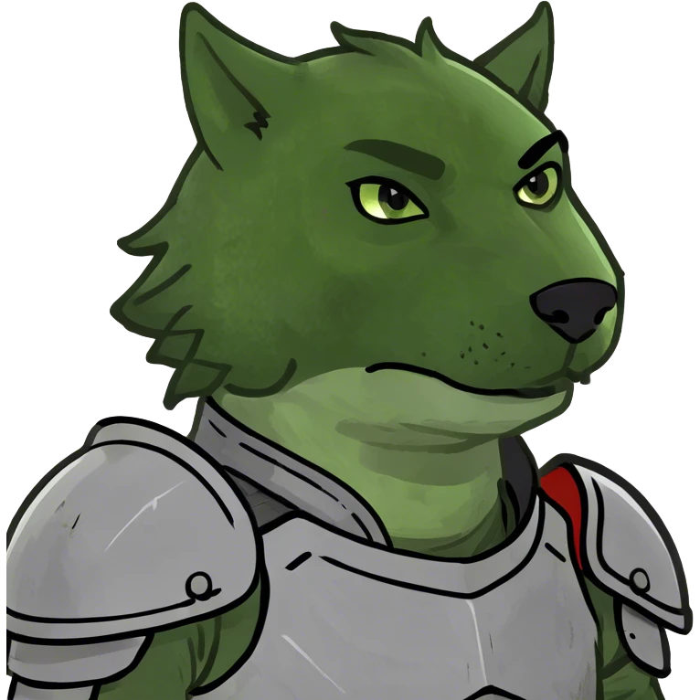 Wolf wearing armor  emoji