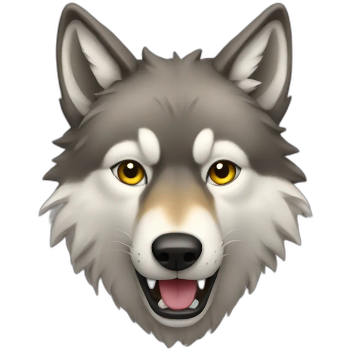 Wolf lafing emoji