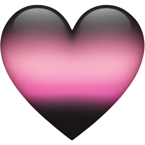 Pink fading into black heart emoji