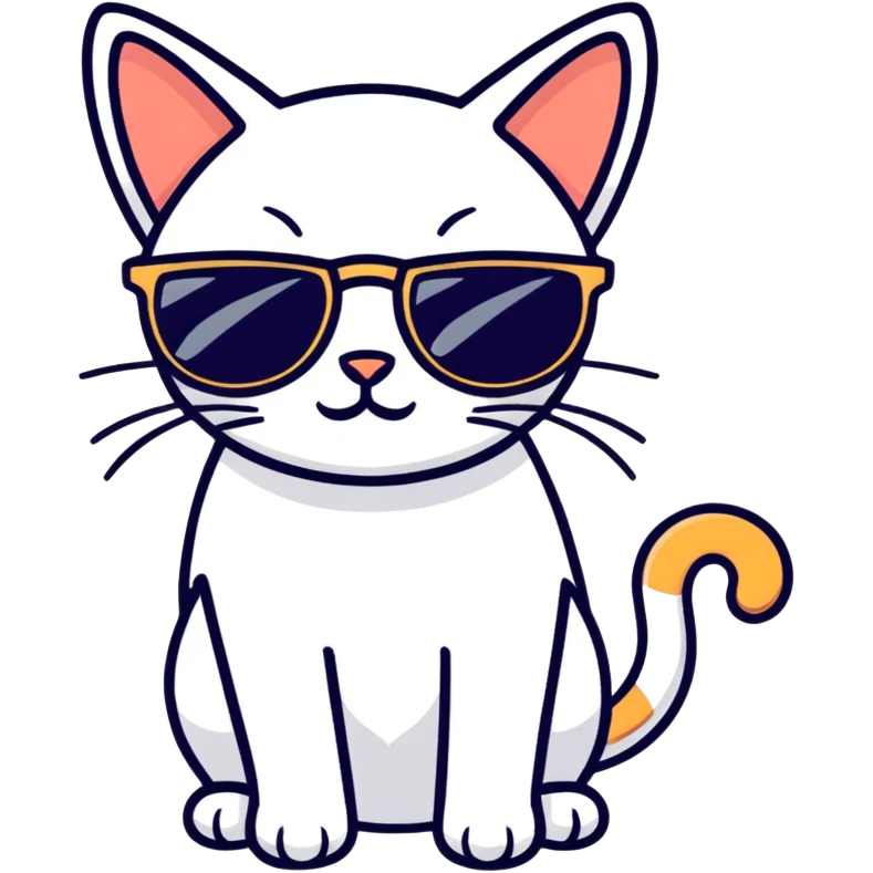 Cat with sunglasses emoji