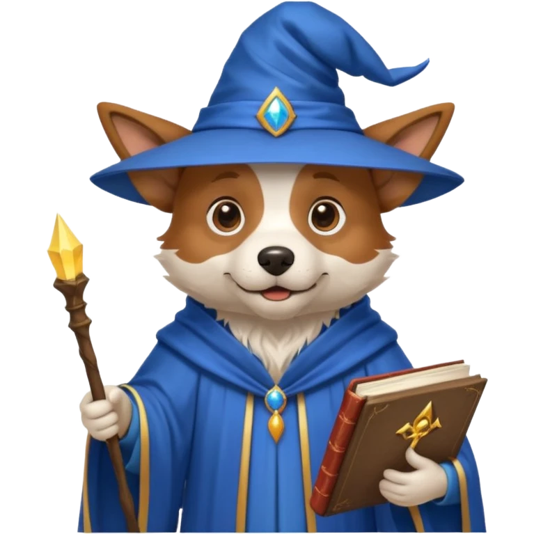 Dog wizard emoji