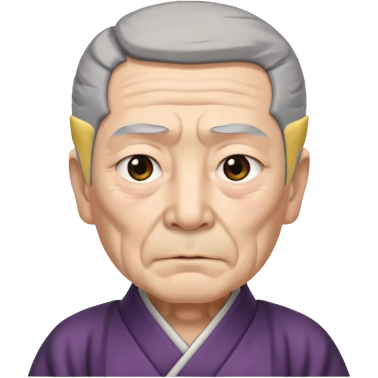 Japanese Castle Lord, old, half body emoji