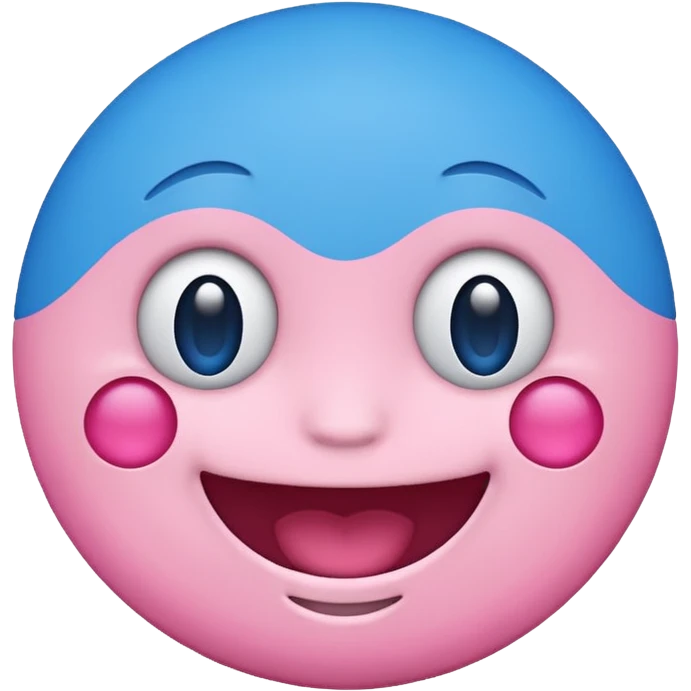 Emoji azul e rosa emoji