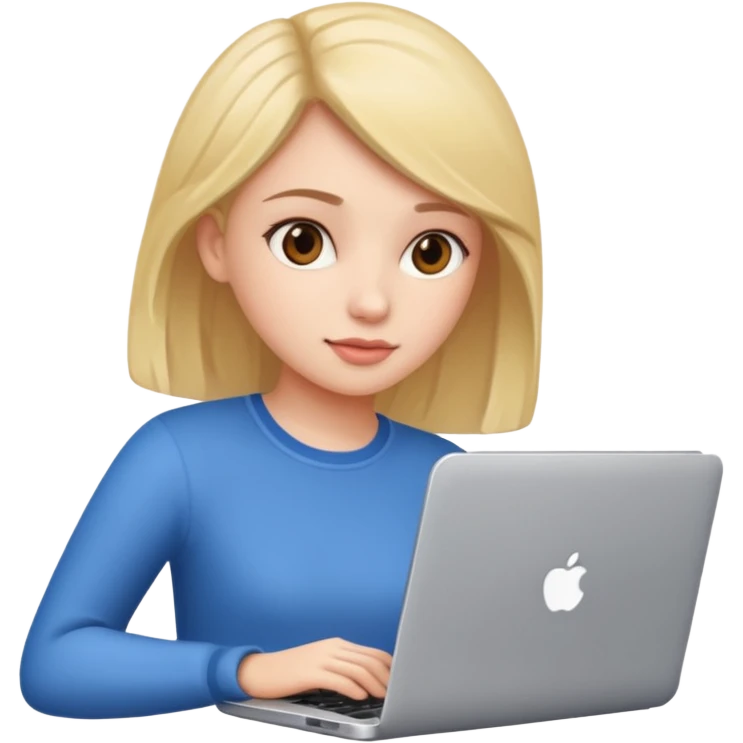 girl with laptop. emoji
