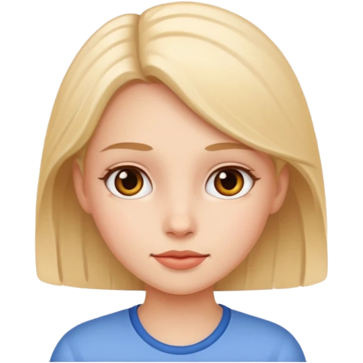 A girl with a  emoji