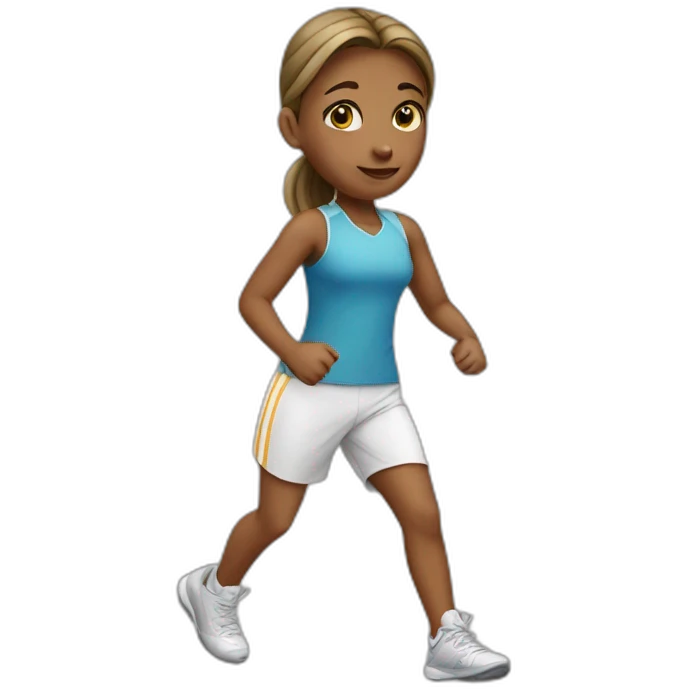 girl goes in for sports emoji
