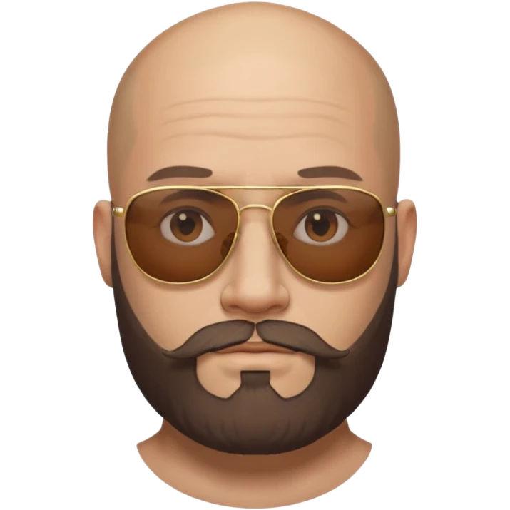   tattooed baldies with  sun glass with bearded emoji