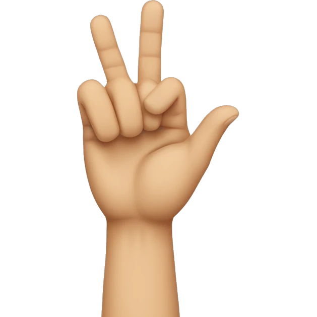 create an emoji, only show the hands no body or face, with two hands one hand is holding up 4 fingers and the fingers are pointed up. The other had is holding up four fingers but they fingers are pointing down. emoji
