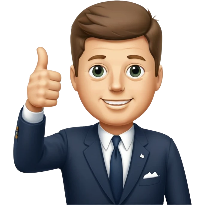 John F Kennedy thumbs up emoji