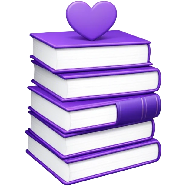violet 3 books emoji