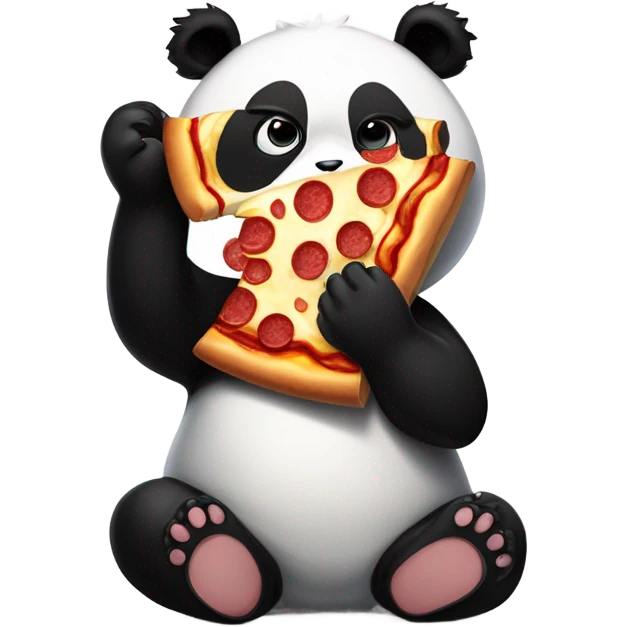  Panda eating pizza  emoji
