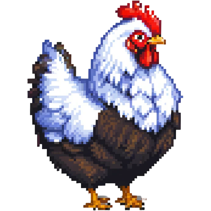 fluffy hen emoji