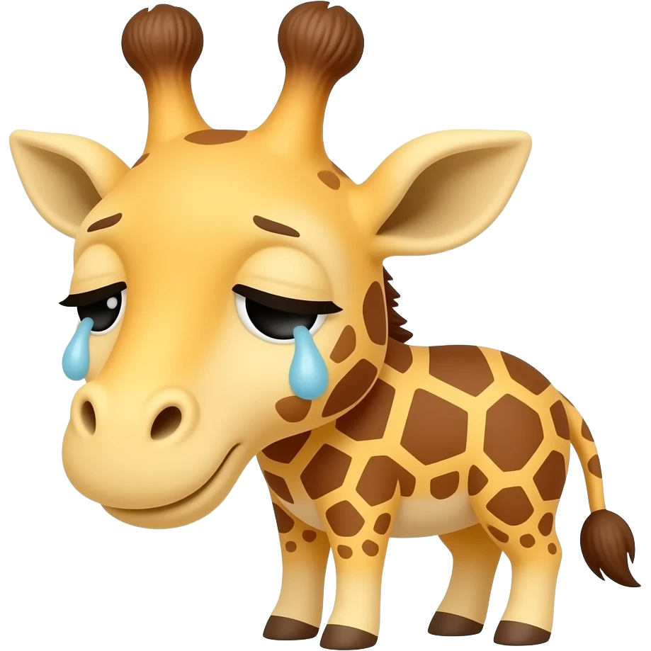 Einfacher Giraffenkopf sehr müde emoji