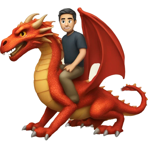 A person on a dragon emoji