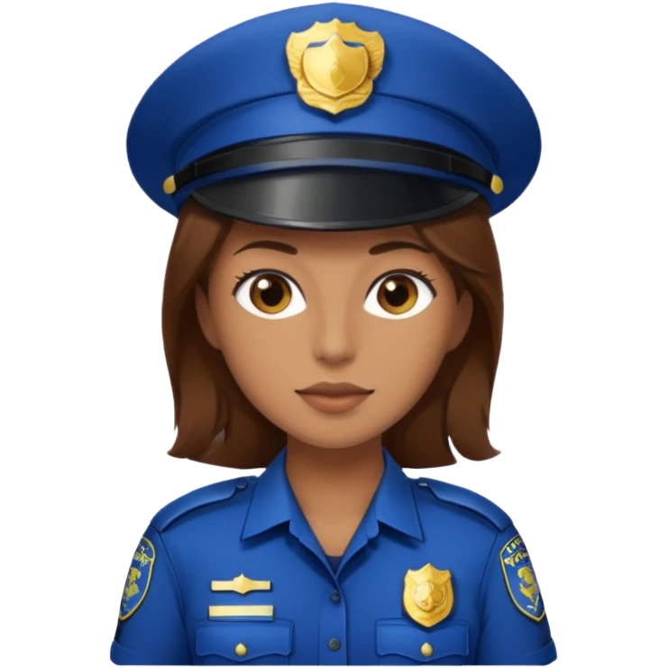 police woman with brown hair emoji