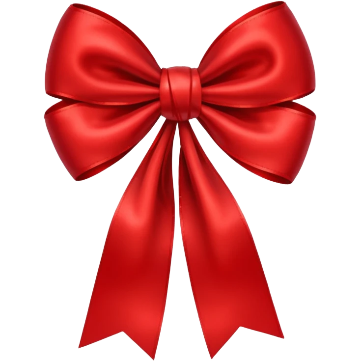 shiny red bow emoji