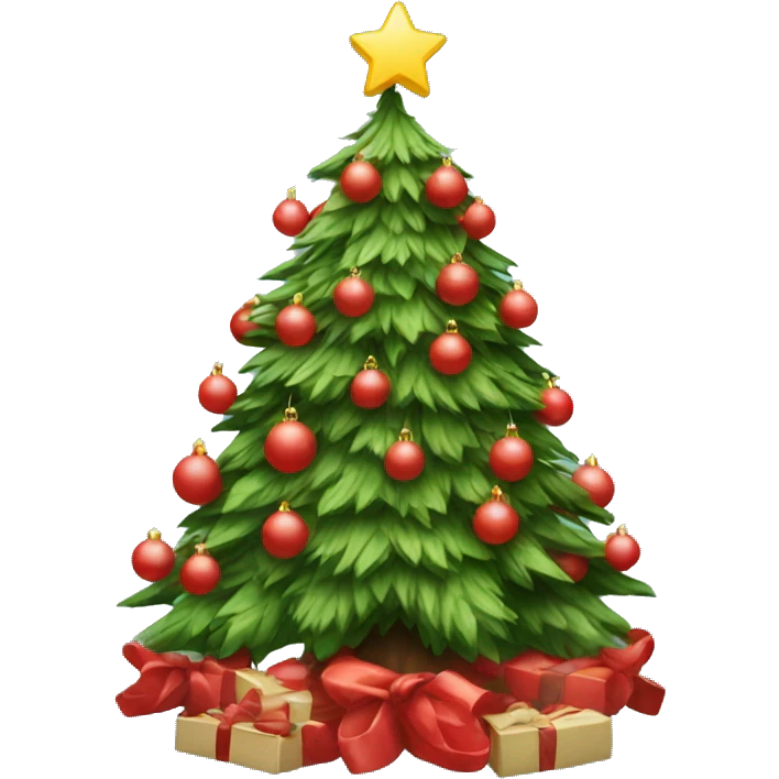 Red Christmas tree  emoji