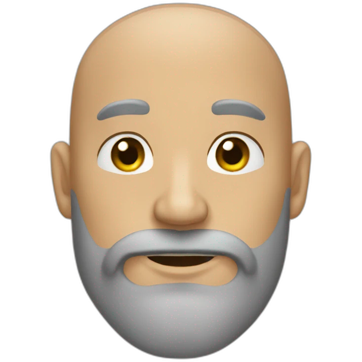 bald angy man with beard emoji