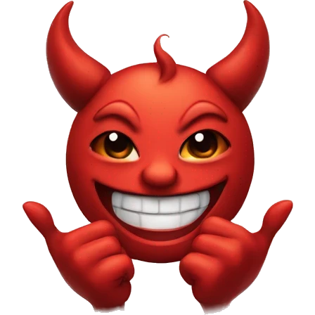 Devil smiling and rubbing hands emoji