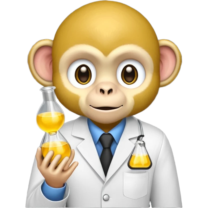 scienist and scienist item with yellow monkey emoji