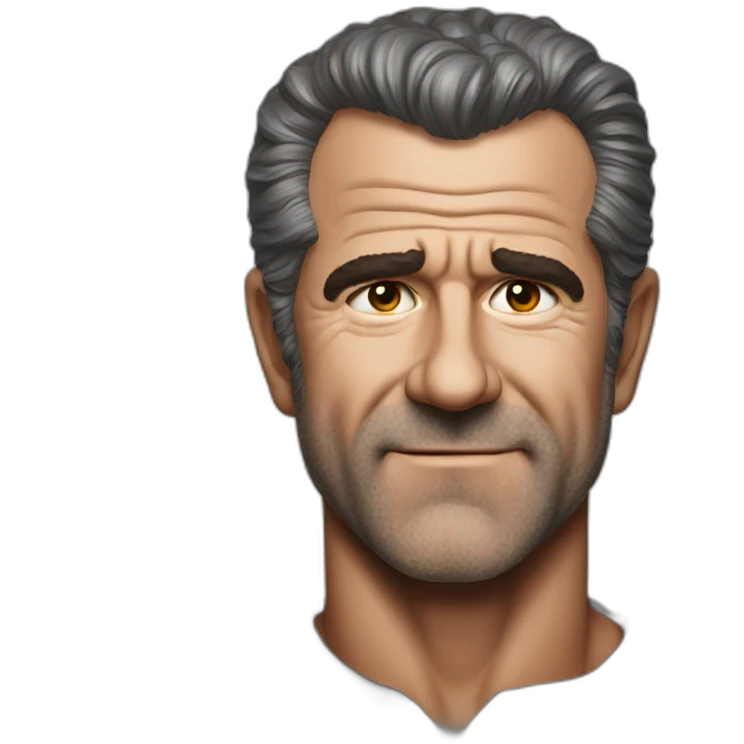 Mel Gibson portrait emoji