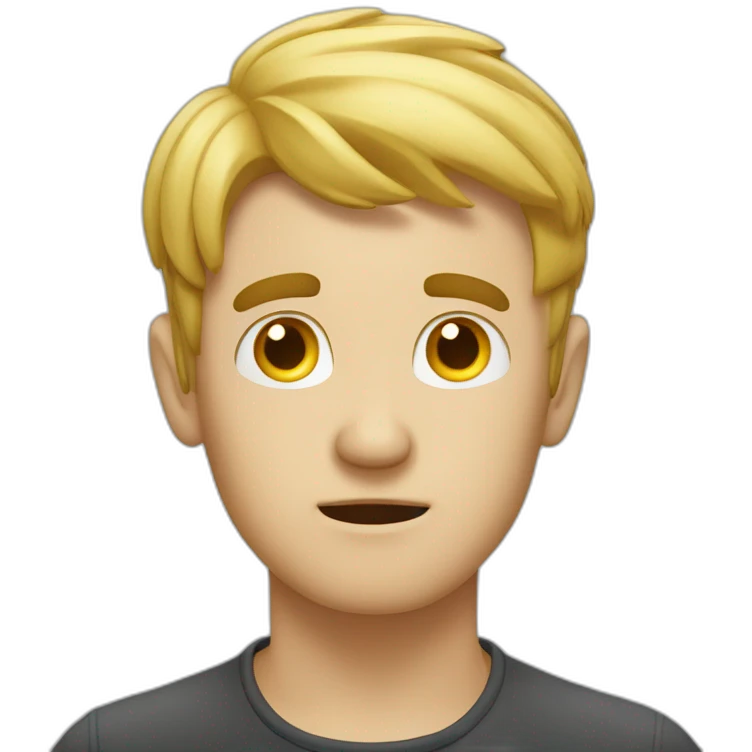 guy thinking with thought buble at head emoji