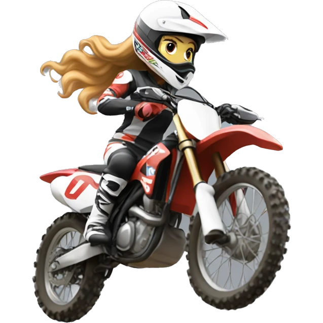 Strawberry blonde motocross women emoji