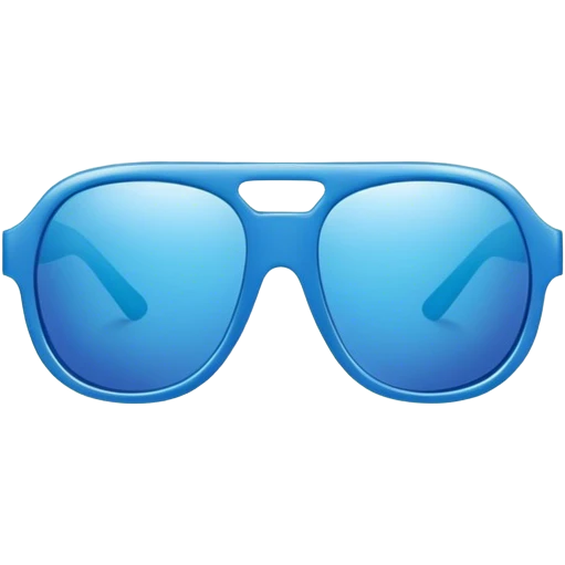 Blue sun glasses, front view, no face, no head emoji
