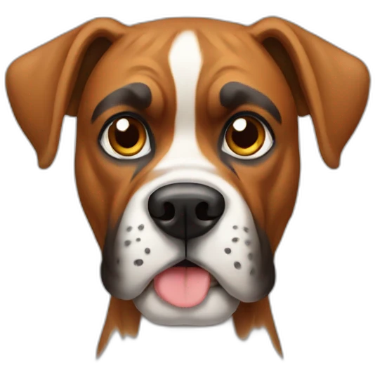 Dog boxer emoji