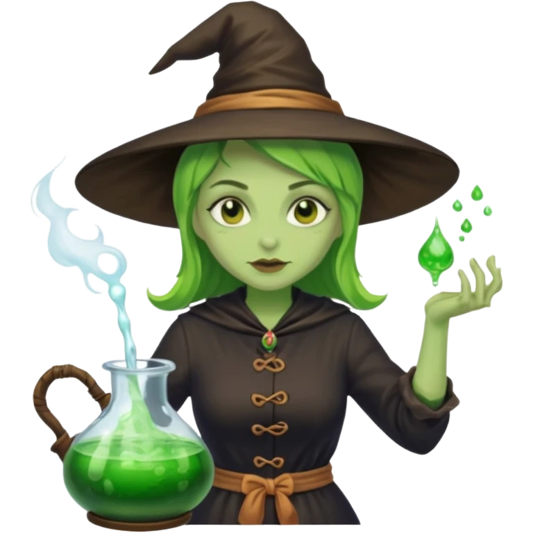 green witch cooking potion emoji