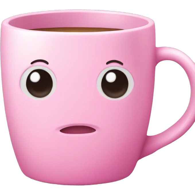 Cute pink coffe mug emoji