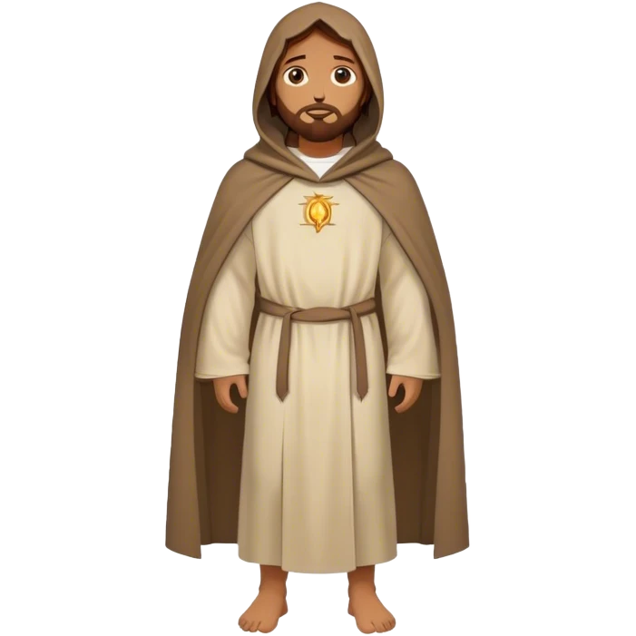 jesus christ in a cloak and hoodie fullbody emoji
