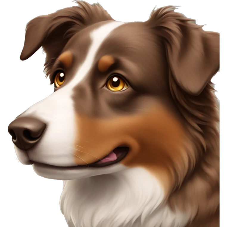 Brown Australian shepherd emoji