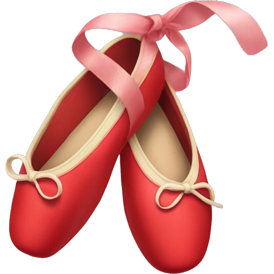 red ballet shoes emoji