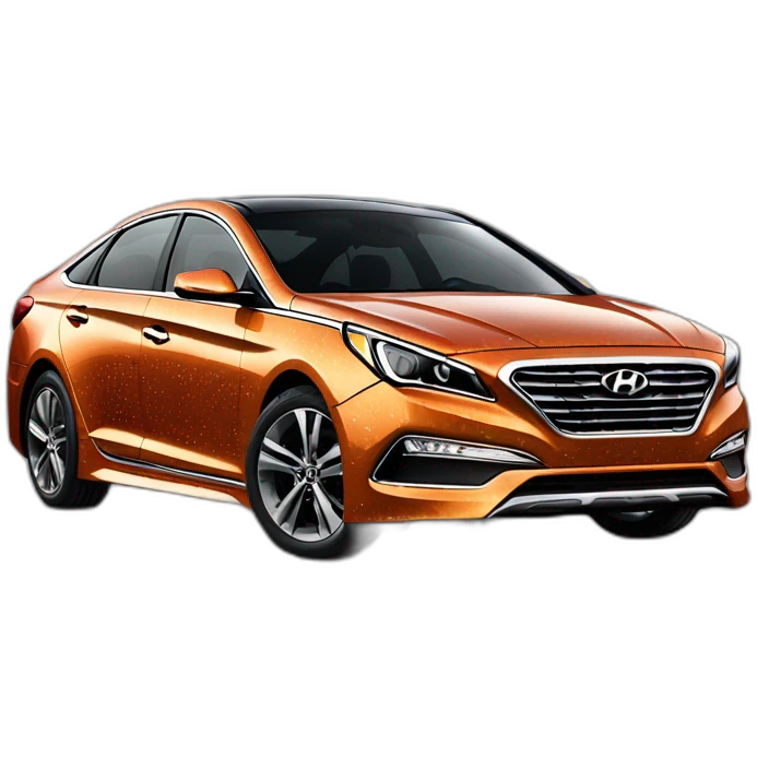 hyundai sonata with flames painted on sides and glitter paint emoji