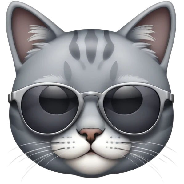 cool cat wearing stylish sunglasses emoji