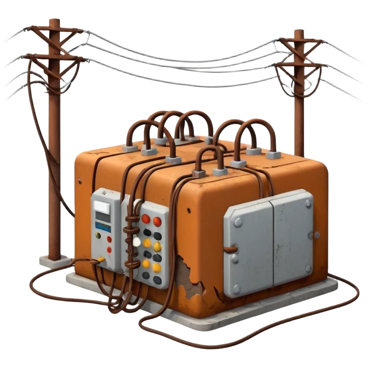 a collapsed electrical substation emoji