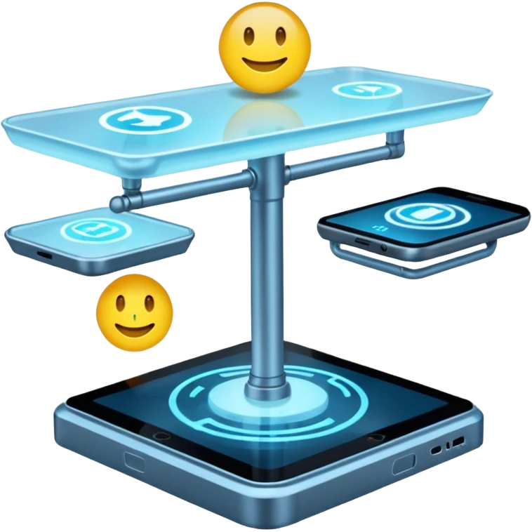 The internet on a scale emoji