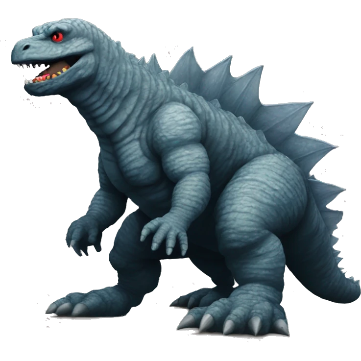 godzilla from 2000 with mulder hanging out emoji