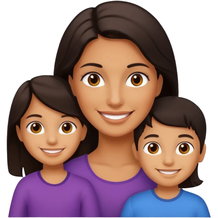 Nany with kids emoji