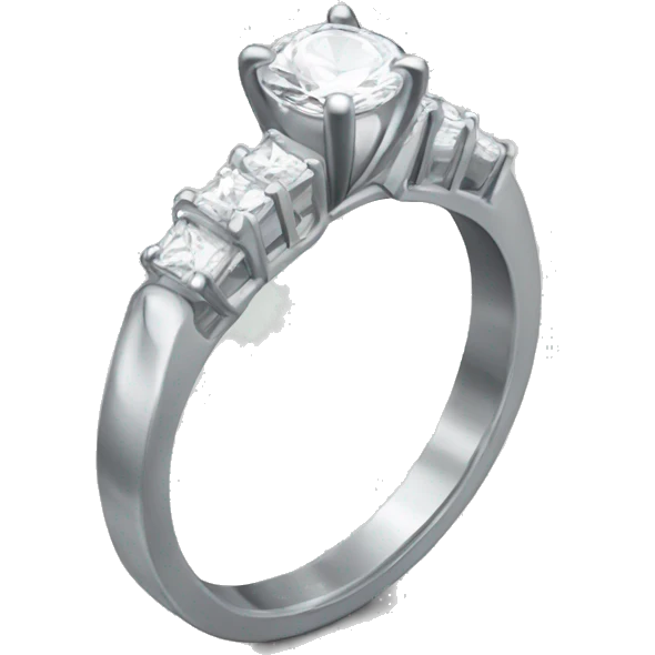 Engagement ring silver emoji